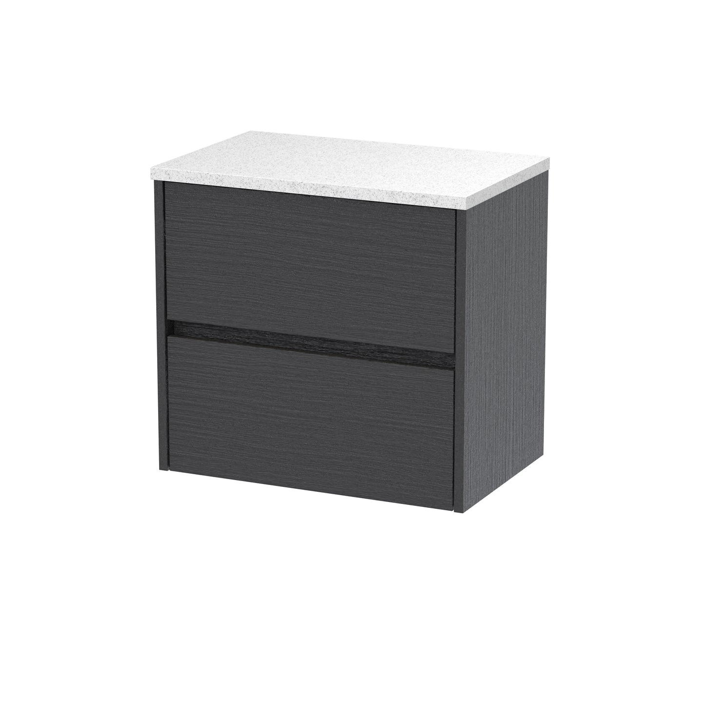 NUIE 600mm Wall Hung 2 Drawer Unit & Worktop