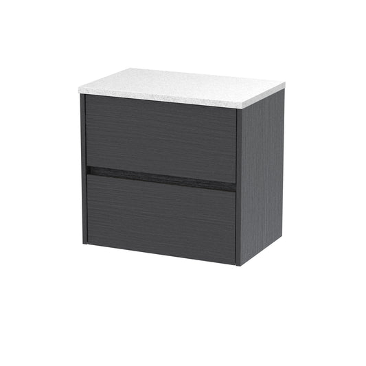 NUIE 600mm Wall Hung 2 Drawer Unit & Worktop