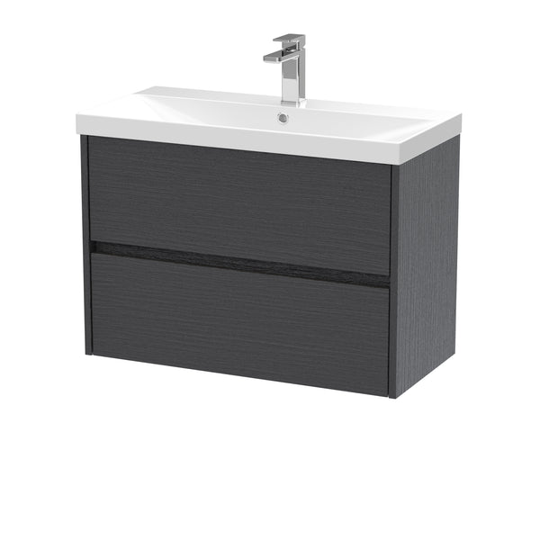 NUIE 800mm Wall Hung 2 Drawer Unit & Basin 3
