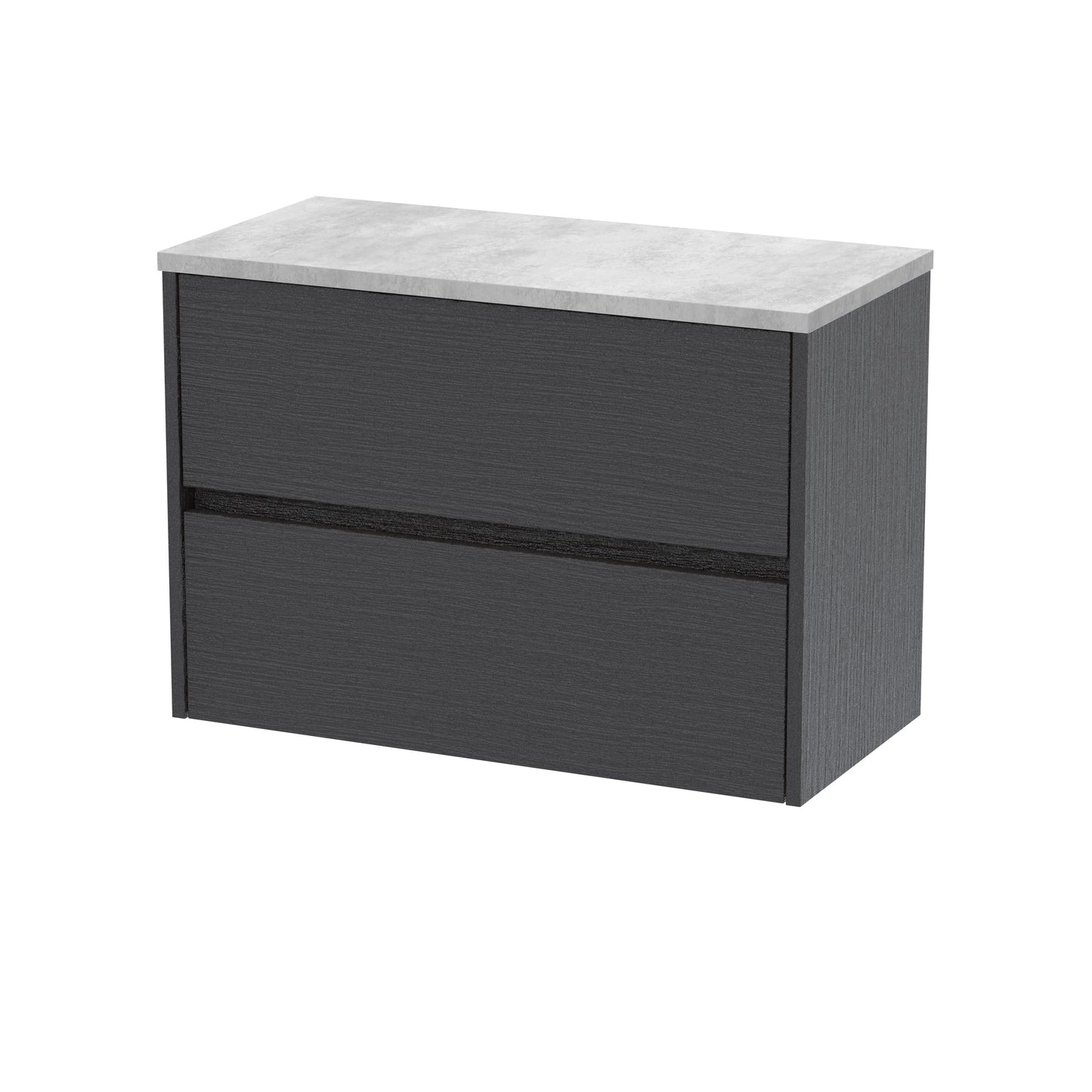 NUIE 800mm Wall Hung 2 Drawer Unit & Worktop