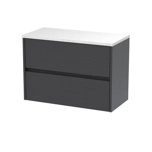 NUIE 800mm Wall Hung 2 Drawer Unit & Worktop