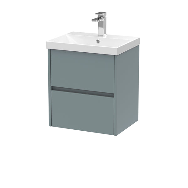 NUIE 500mm Wall Hung 2 Drawer Unit & Basin 3