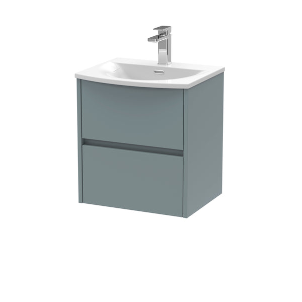 NUIE 500mm Wall Hung 2 Drawer Unit & Basin 4