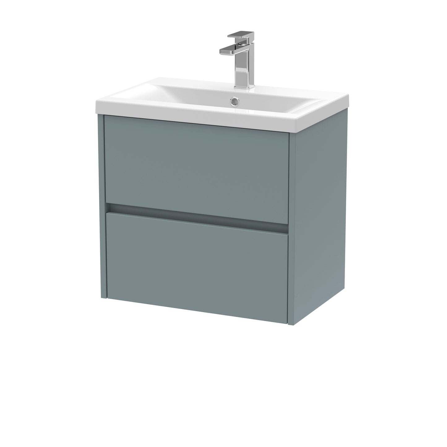NUIE 600mm Wall Hung 2 Drawer Unit & Basin 1