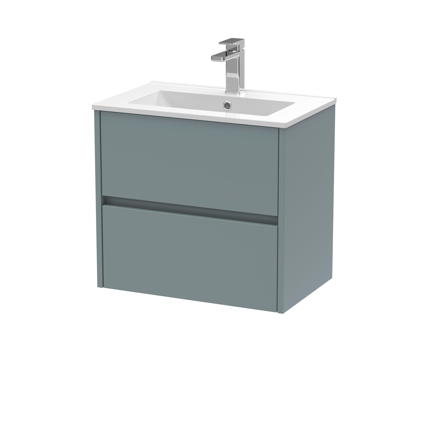 NUIE 600mm Wall Hung 2 Drawer Unit & Basin 2