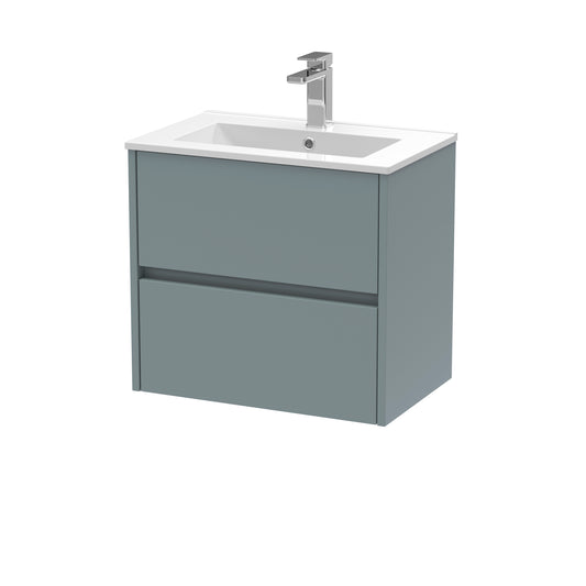NUIE 600mm Wall Hung 2 Drawer Unit & Basin 2