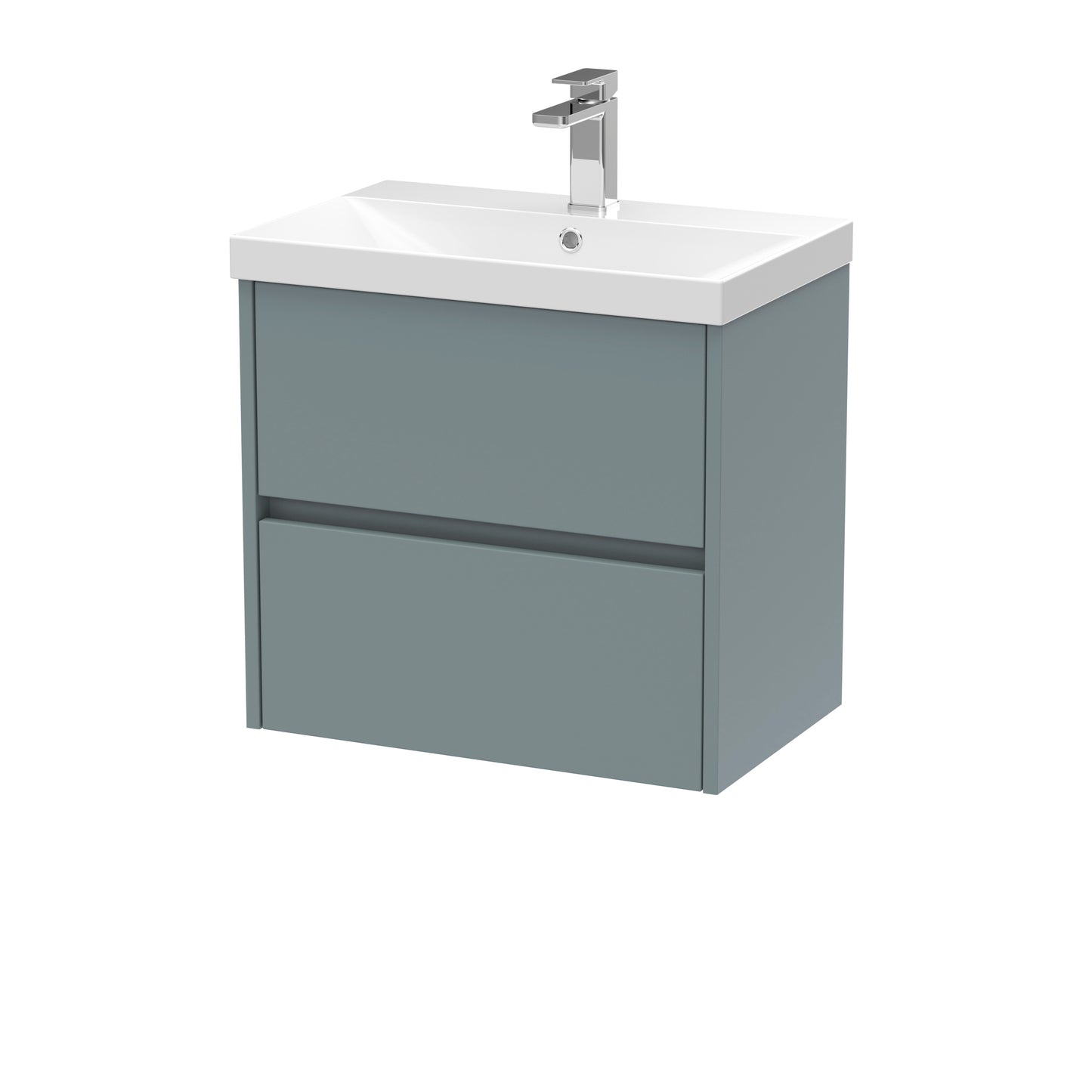 NUIE 600mm Wall Hung 2 Drawer Unit & Basin 3
