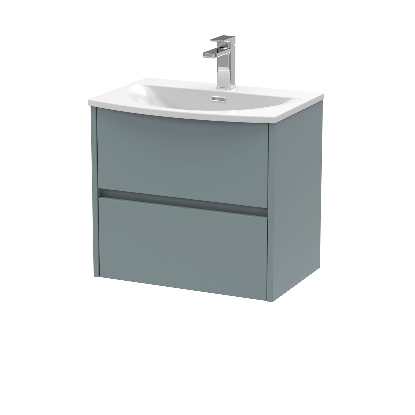 NUIE 600mm Wall Hung 2 Drawer Unit & Basin 4