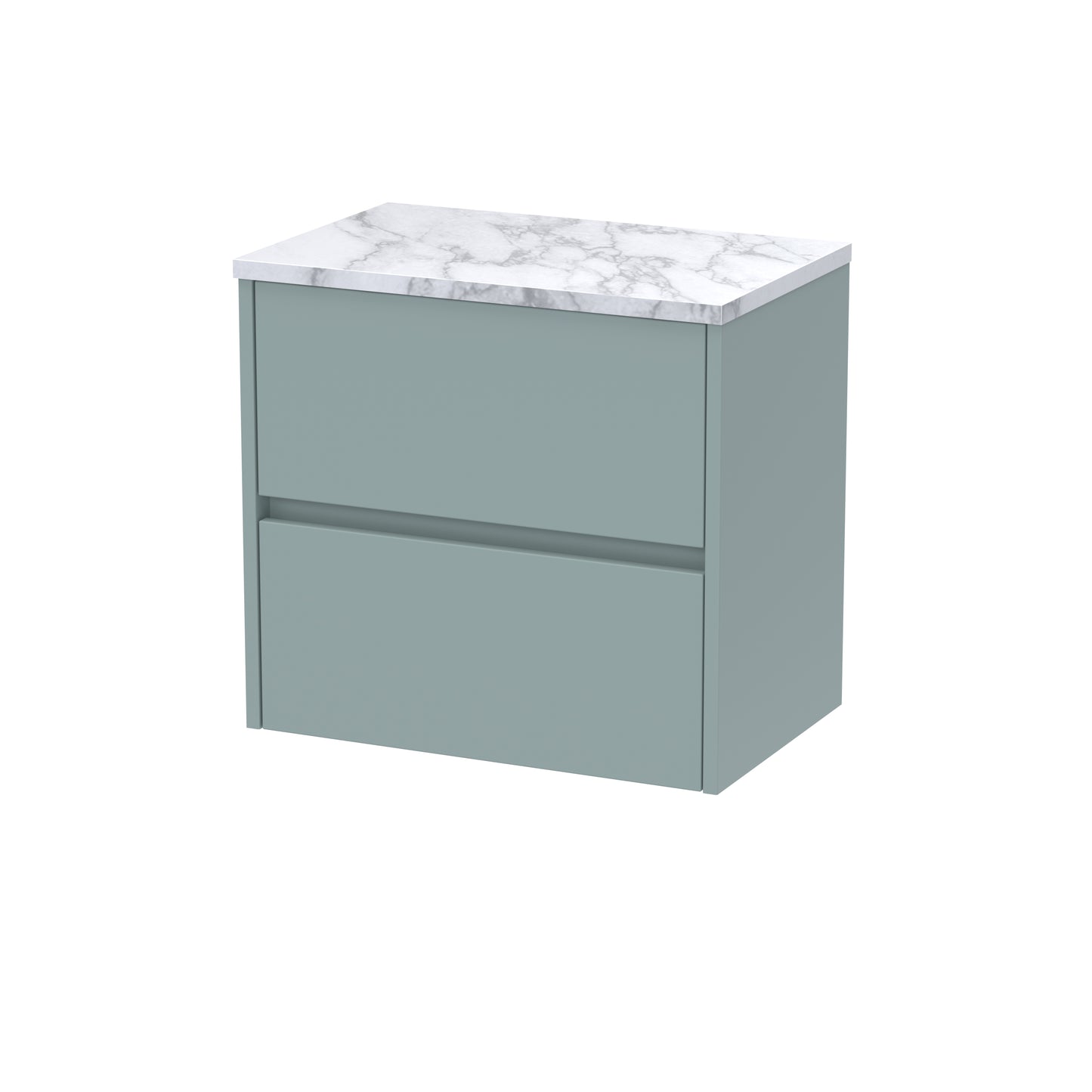 NUIE 600 Wall Hung 2-Drawer Unit & Laminate Worktop