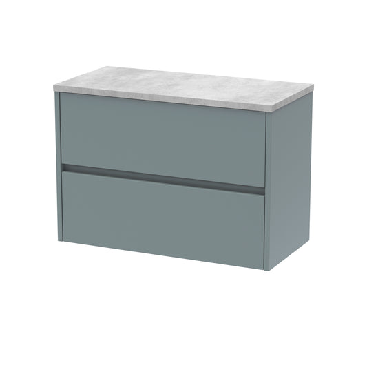NUIE 800mm Wall Hung 2 Drawer Unit & Worktop