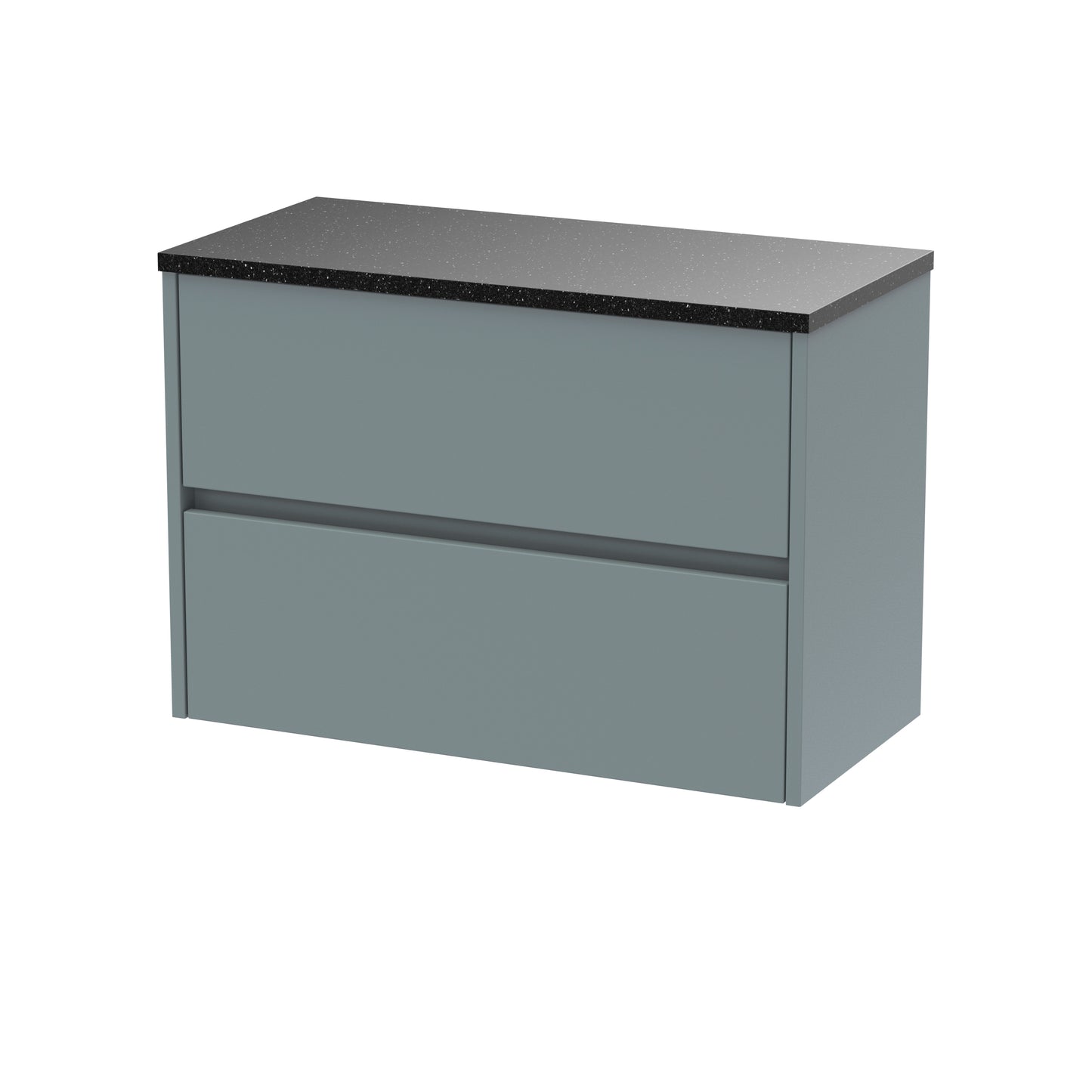 NUIE 800mm Wall Hung 2 Drawer Unit & Worktop