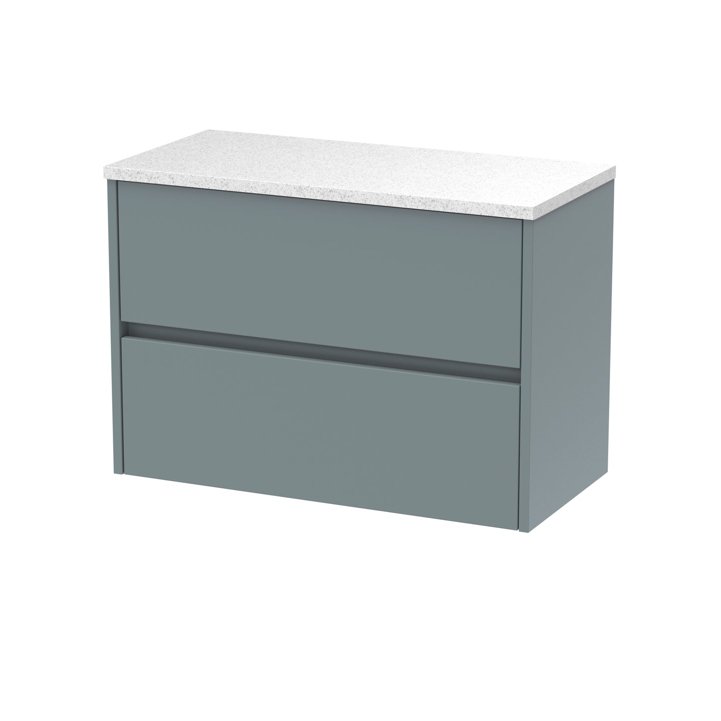 NUIE 800mm Wall Hung 2 Drawer Unit & Worktop