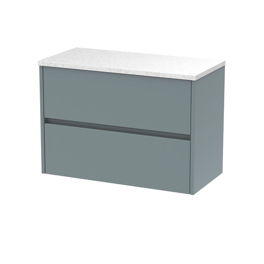NUIE 800mm Wall Hung 2 Drawer Unit & Worktop