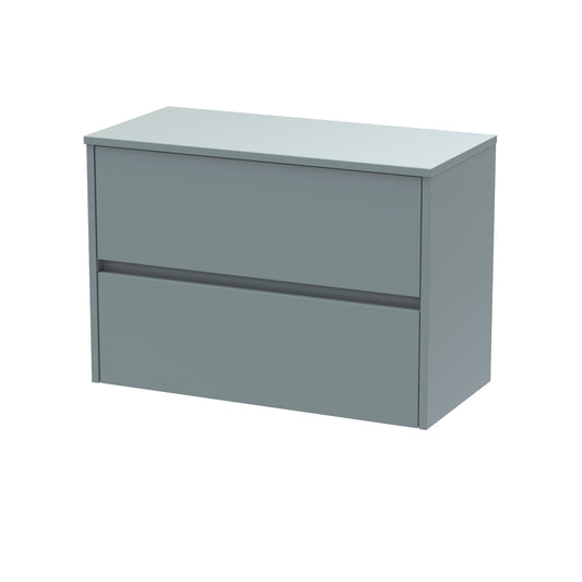 NUIE 800mm Wall Hung 2 Drawer Unit & Worktop