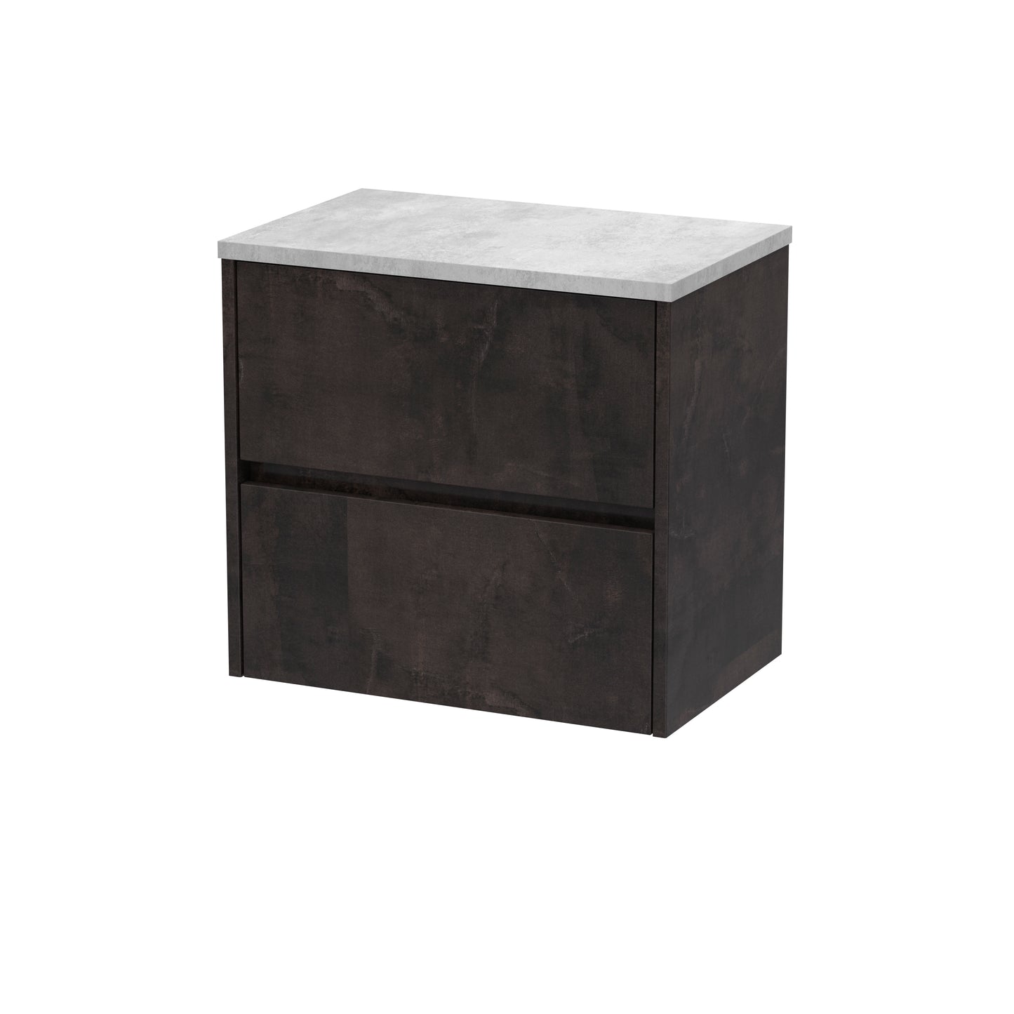 NUIE 600mm Wall Hung 2 Drawer Unit & Worktop