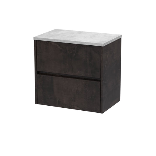 NUIE 600mm Wall Hung 2 Drawer Unit & Worktop