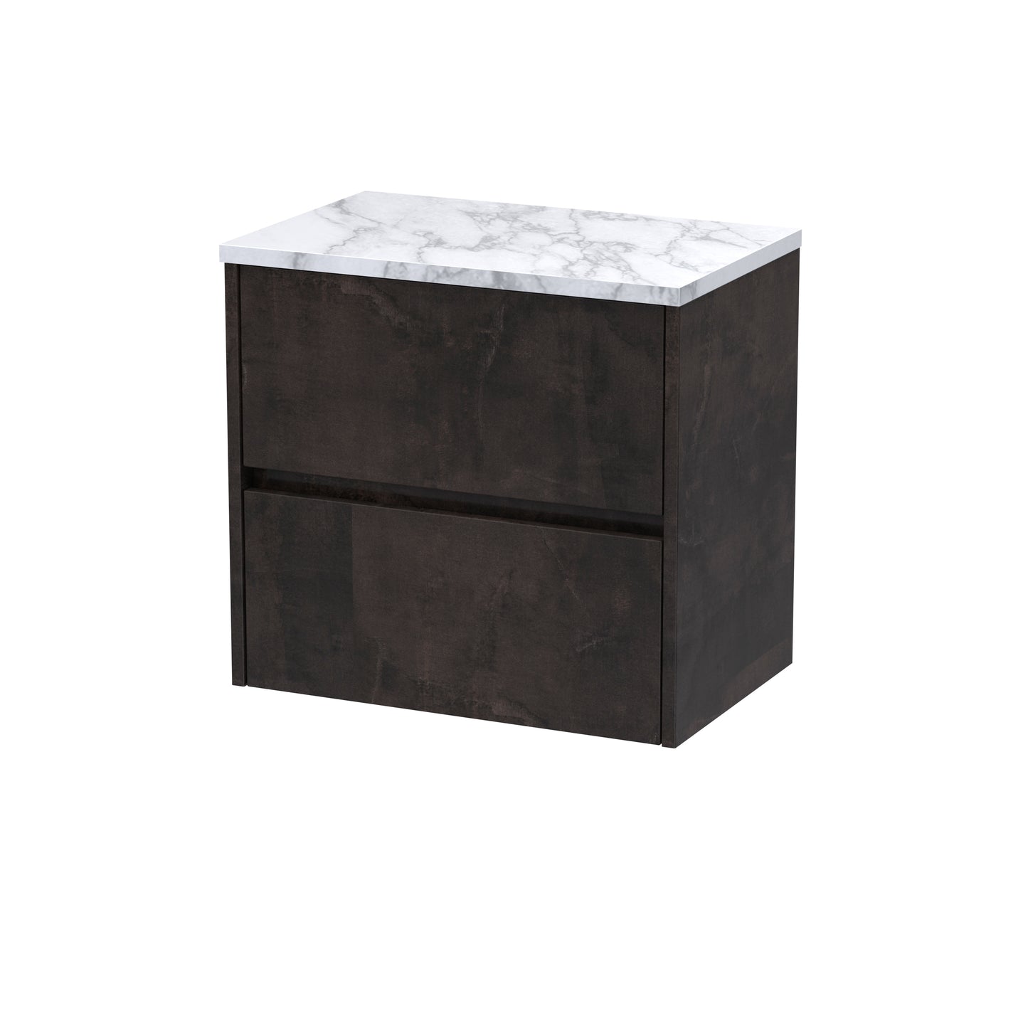 NUIE 600 Wall Hung 2-Drawer Unit & Laminate Worktop