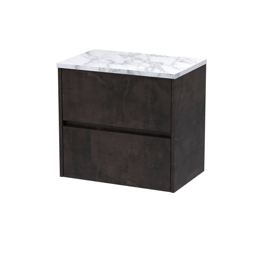 NUIE 600 Wall Hung 2-Drawer Unit & Laminate Worktop