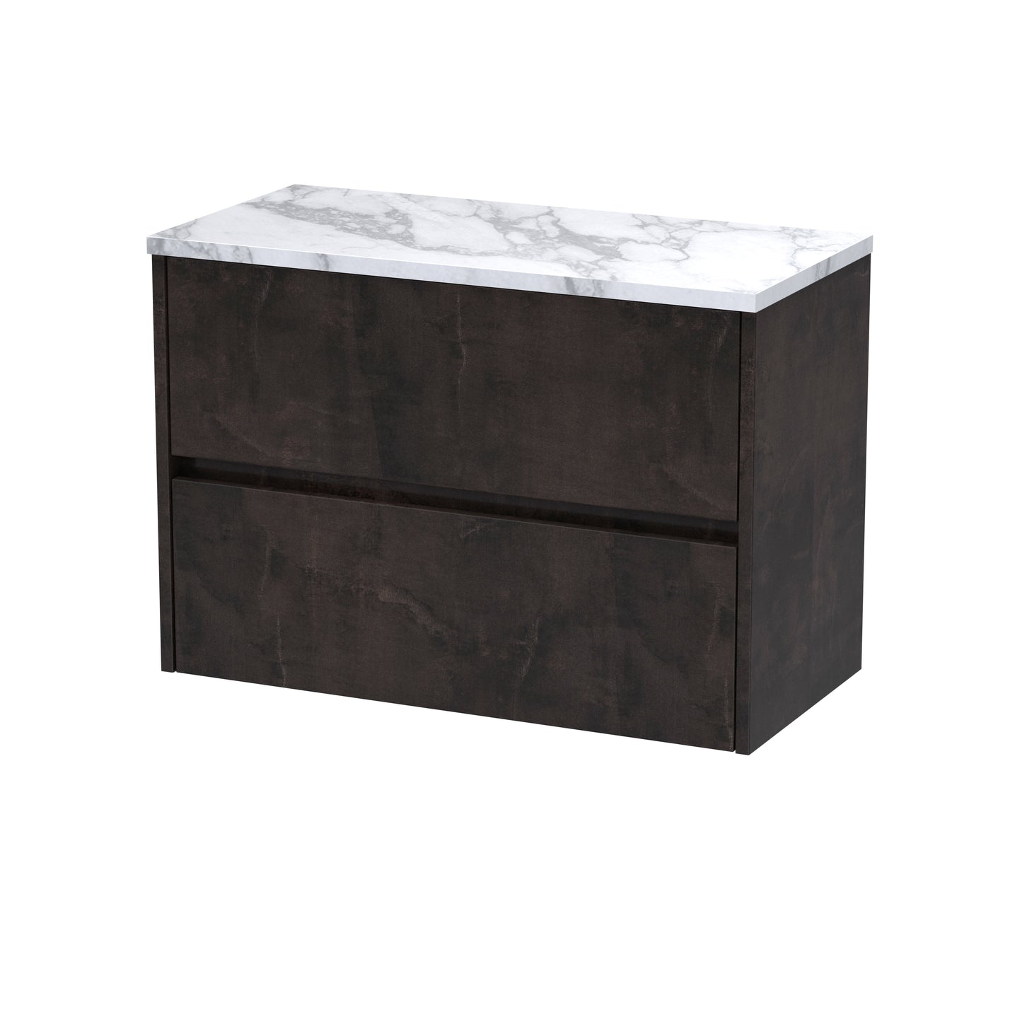 NUIE 800 Wall Hung 2-Drawer Unit & Laminate Worktop