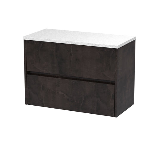 NUIE 800mm Wall Hung 2 Drawer Unit & Worktop