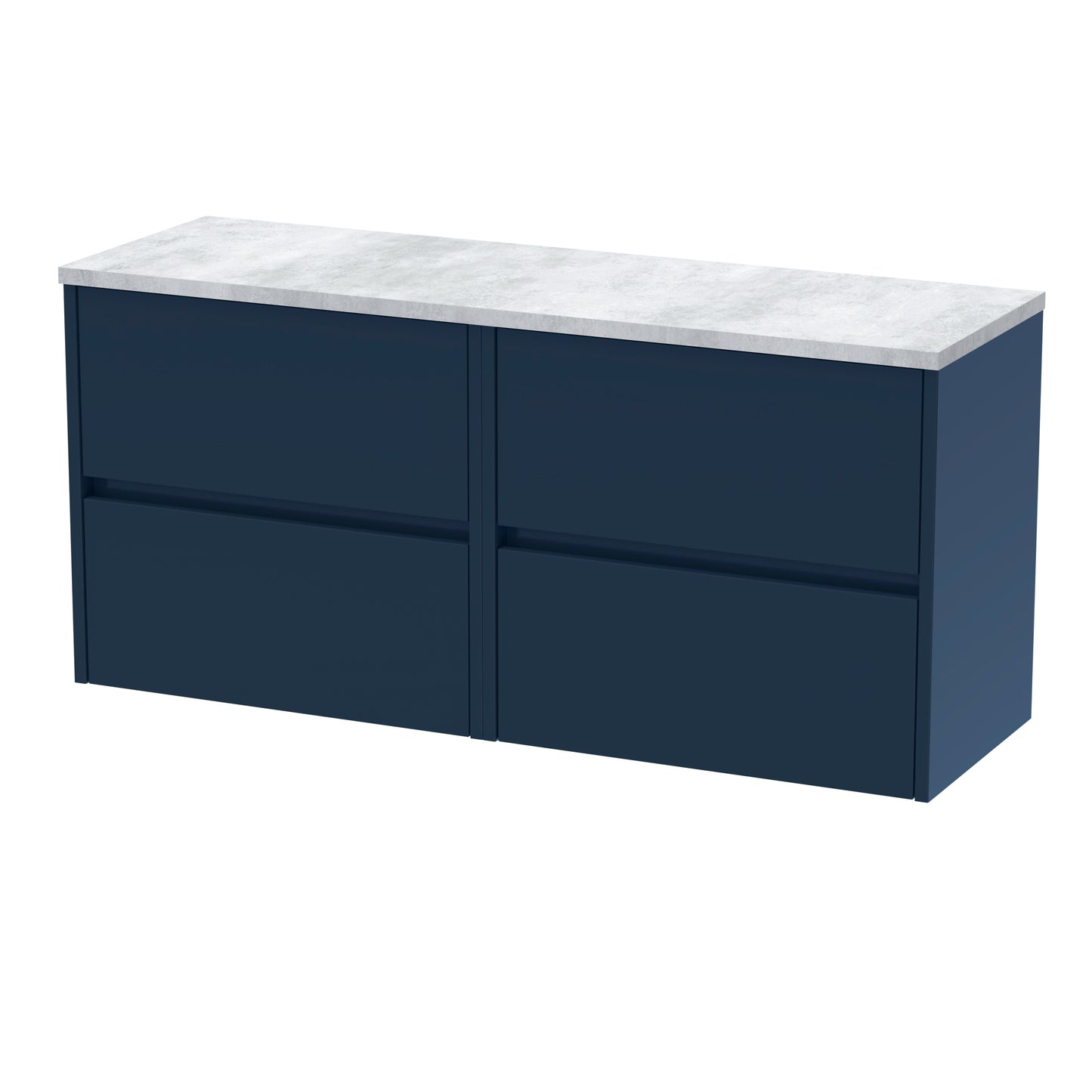 NUIE 1200mm Wall Hung 4-Drawer Unit & Laminate Worktop