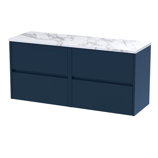NUIE 1200mm Wall Hung 4-Drawer Unit & Laminate Worktop