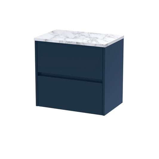 NUIE 600 Wall Hung 2-Drawer Unit & Laminate Worktop