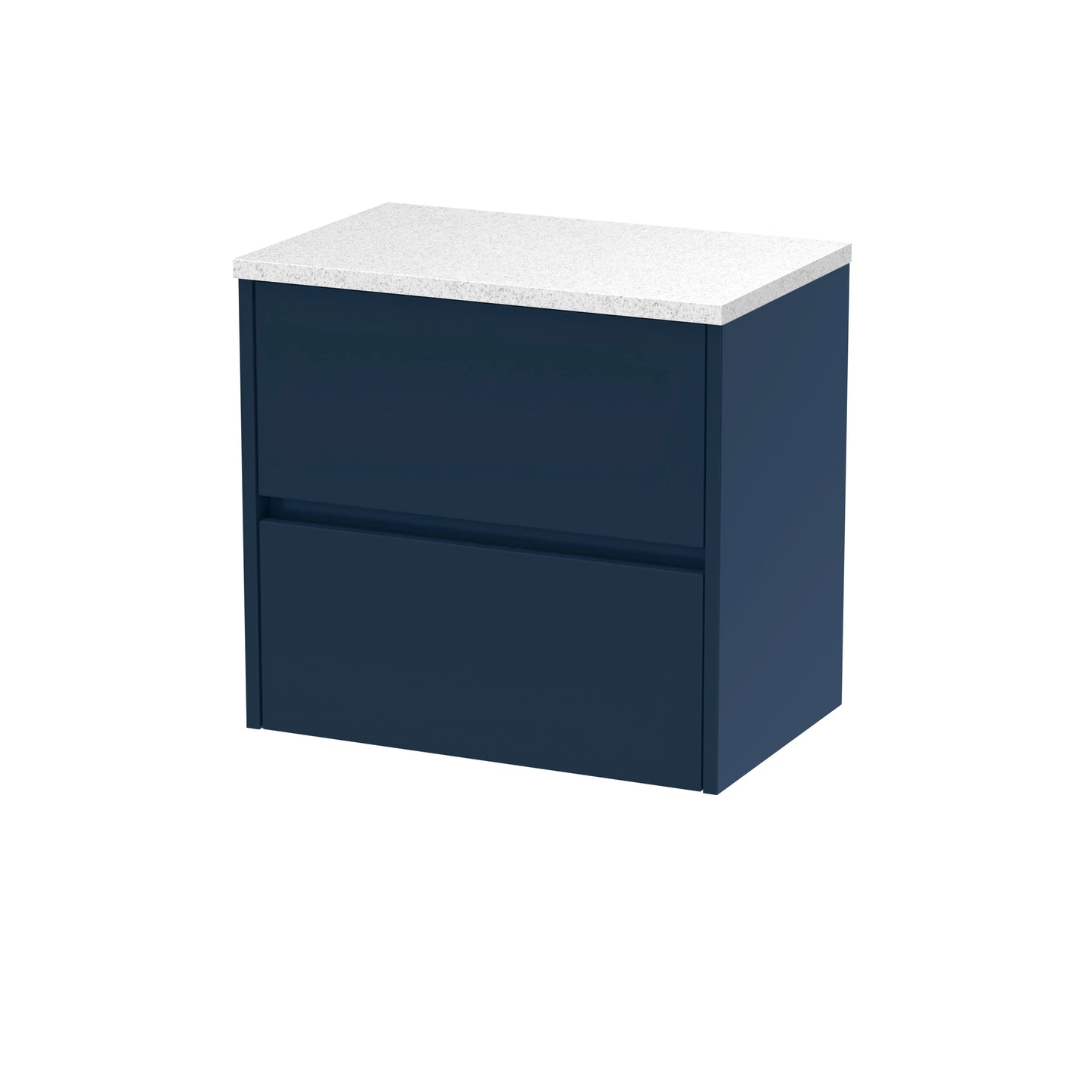 NUIE 600mm Wall Hung 2-Drawer Unit & Laminate Worktop