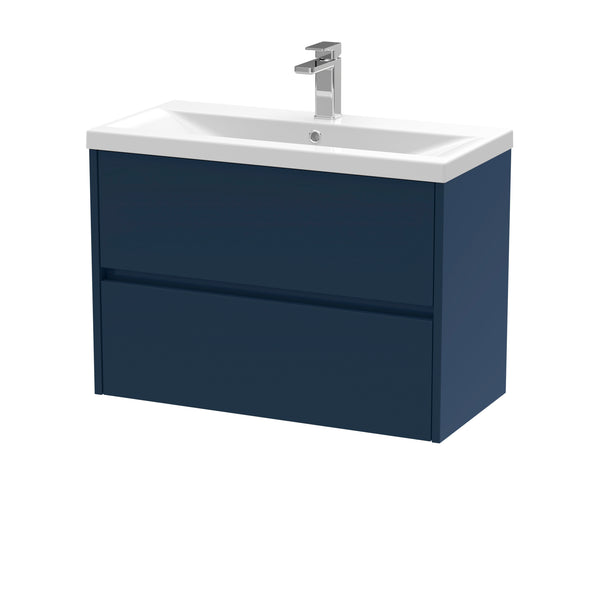 NUIE 800mm Wall Hung 2-Drawer Unit & Basin 1