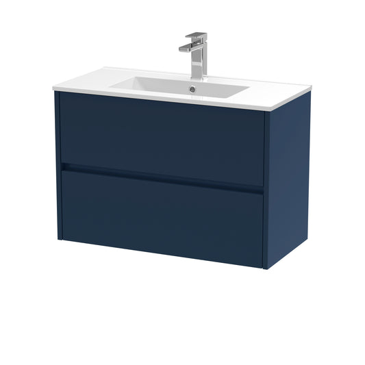 NUIE 800mm Wall Hung 2-Drawer Unit & Basin 2
