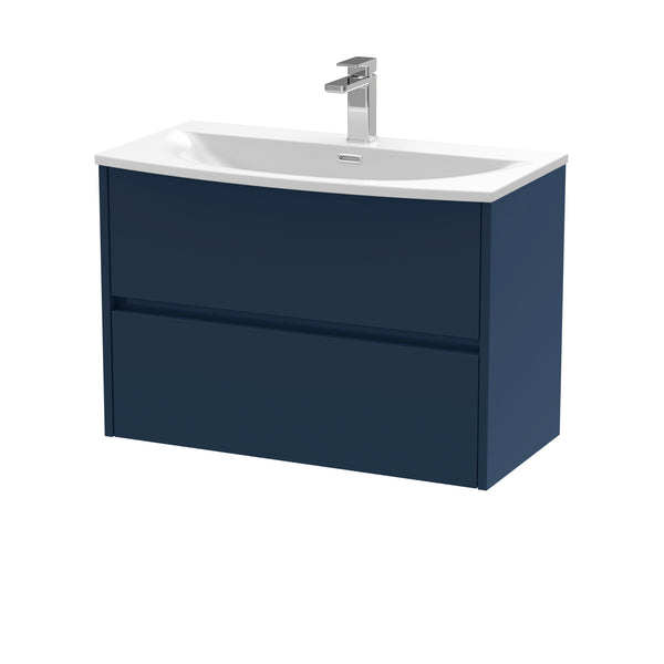 NUIE 800mm Wall Hung 2-Drawer Unit & Basin 4