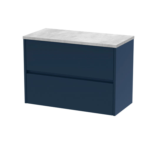 NUIE 800mm Wall Hung 2-Drawer Unit & Laminate Worktop