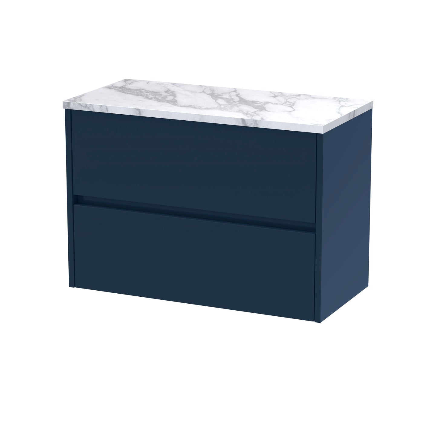 NUIE 800 Wall Hung 2-Drawer Unit & Laminate Worktop