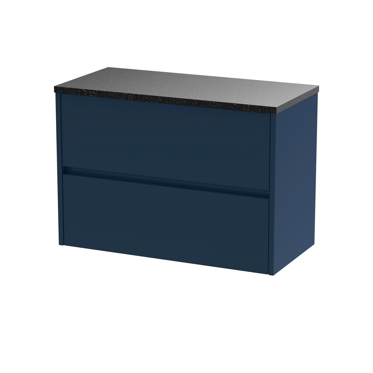 NUIE 800mm Wall Hung 2-Drawer Unit & Laminate Worktop