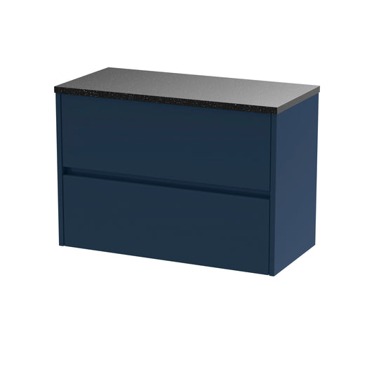 NUIE 800mm Wall Hung 2-Drawer Unit & Laminate Worktop