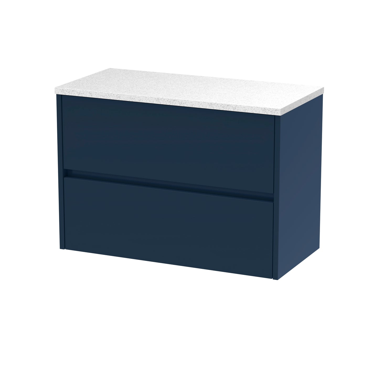 NUIE 800mm Wall Hung 2-Drawer Unit & Laminate Worktop