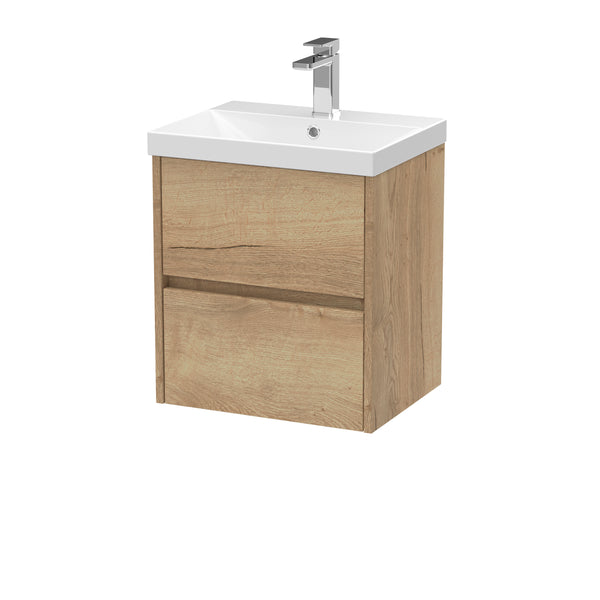 NUIE 500mm Wall Hung 2 Drawer Unit & Basin 3