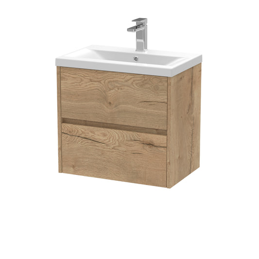 NUIE 600mm Wall Hung 2 Drawer Unit & Basin 1