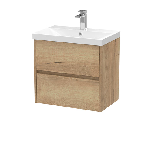 NUIE 600mm Wall Hung 2 Drawer Unit & Basin 3