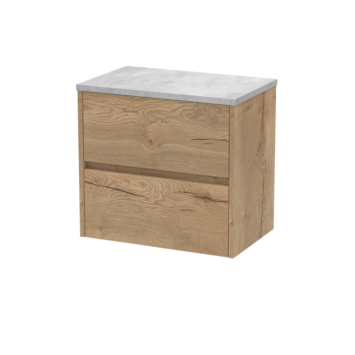 NUIE 600mm Wall Hung 2 Drawer Unit & Worktop