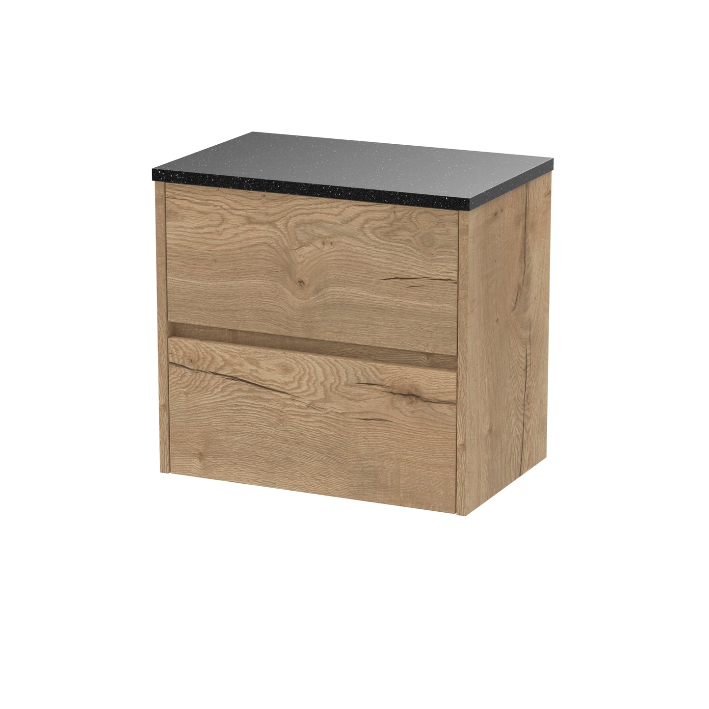 NUIE 600mm Wall Hung 2 Drawer Unit & Worktop