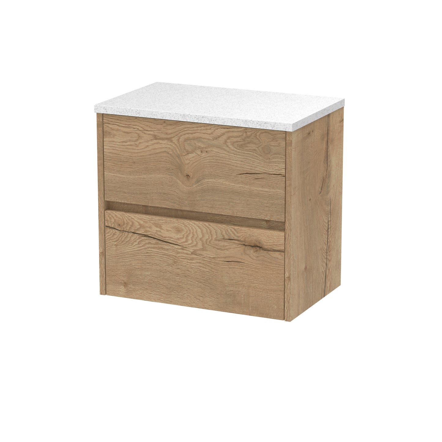 NUIE 600mm Wall Hung 2 Drawer Unit & Worktop