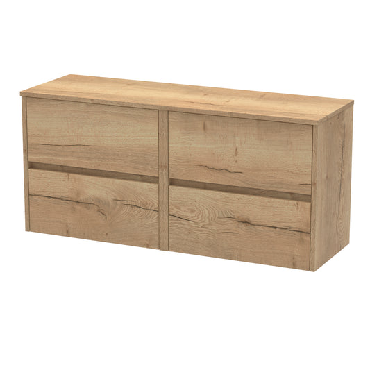 NUIE 1200mm Wall Hung 4 Drawer Unit & Worktop