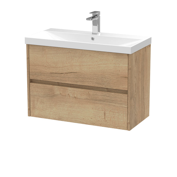 NUIE 800mm Wall Hung 2 Drawer Unit & Basin 3