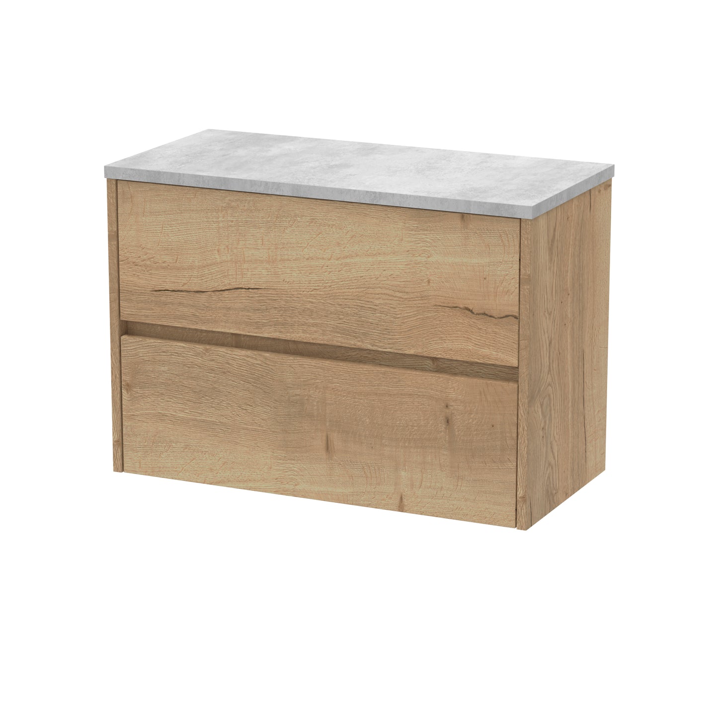 NUIE 800mm Wall Hung 2 Drawer Unit & Worktop