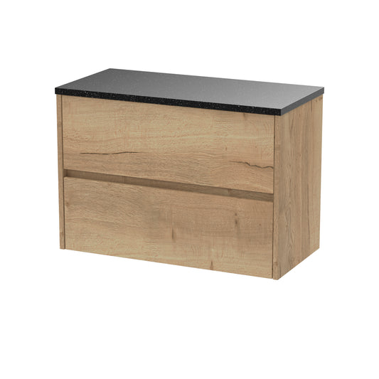 NUIE 800mm Wall Hung 2 Drawer Unit & Worktop