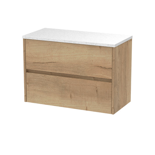 NUIE 800mm Wall Hung 2 Drawer Unit & Worktop