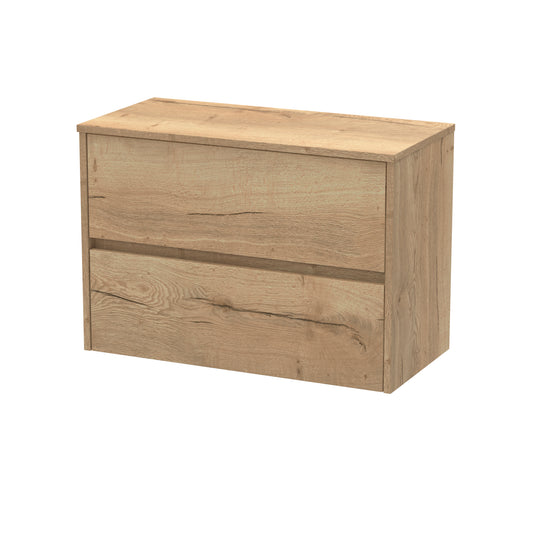 NUIE 800mm Wall Hung 2 Drawer Unit & Worktop