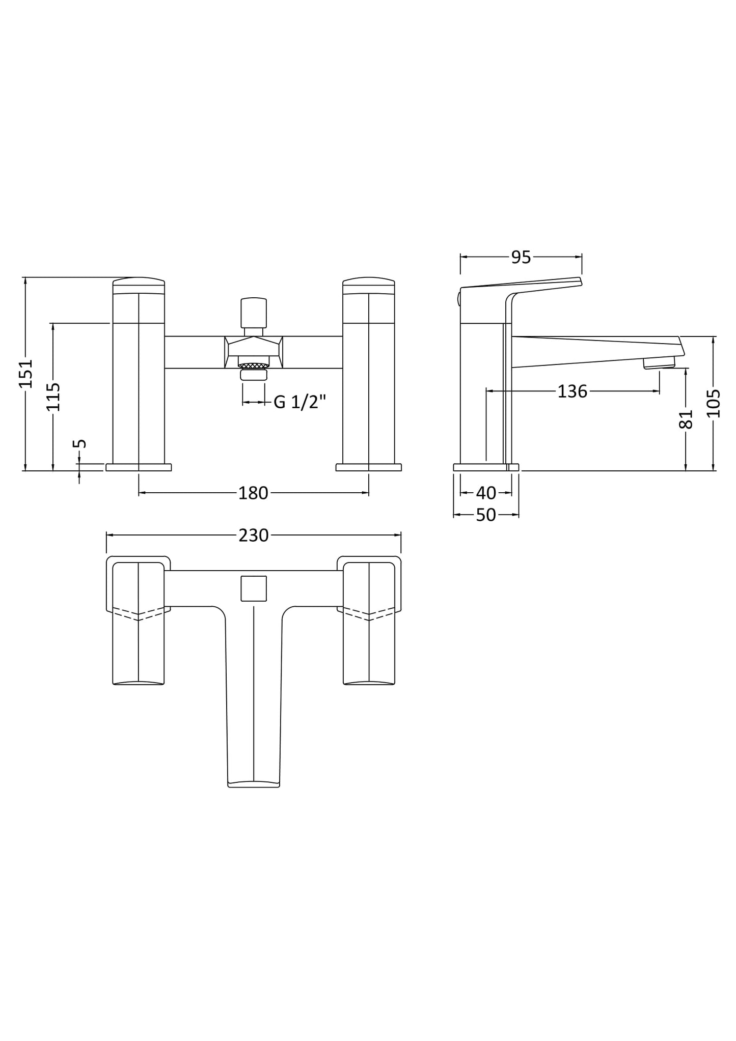 NUIE Bath Shower Mixer