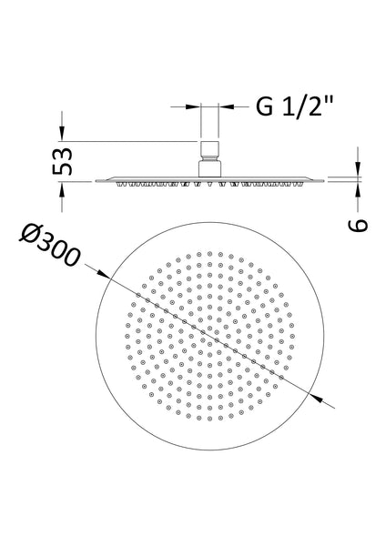 Hudson Reed Fixed Head